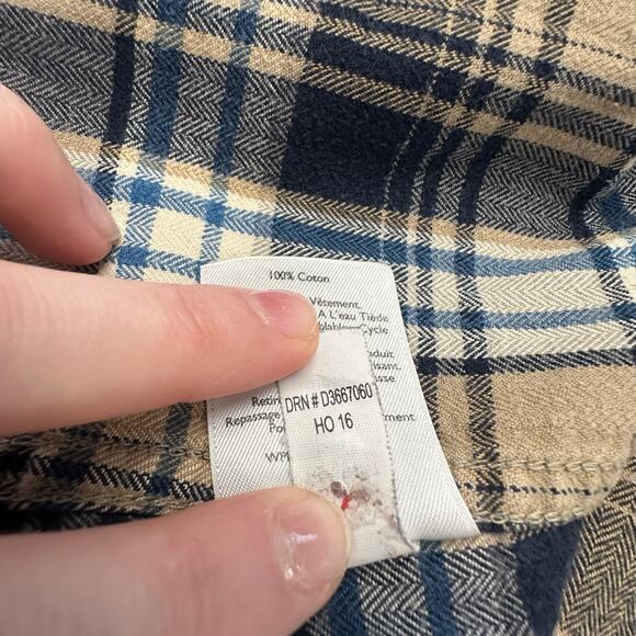 Eddie Bauer Flannel Tartan Plaid Mens‎ XL Relaxed Chest Pocket Button Down Shirt - Picture 9 of 10